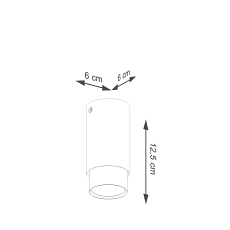 Plafonieră NERO 12,5 negru/chrom