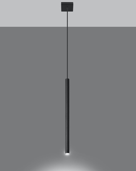 PASTELO 1 lampă suspendată neagră + 1x bec LED G9 3000K cald 4,5W 510lm