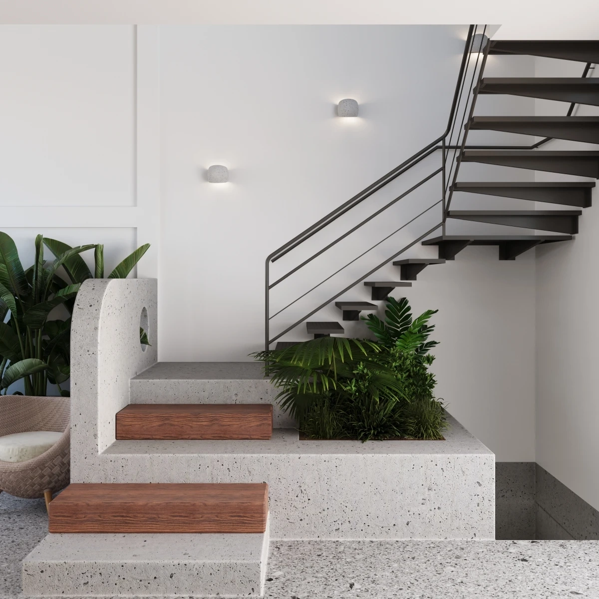 Lampă de perete GLOBE beton