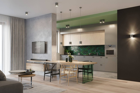 Lampă suspendată ORBIS 1 gri + 1x bec LED GU-10 4000K rece 7W 630lm