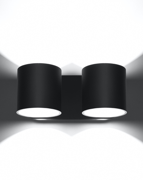 Lampă de perete ORBIS 2 negru + 2x bec LED G9 4000K rece 4,5W 530lm