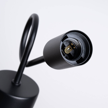 SUPEŁ lampă de perete negru + 1X bec LED E27 3000K 7W 760lm