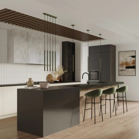 Lampă suspendată PASTELO 1 verde măsliniu