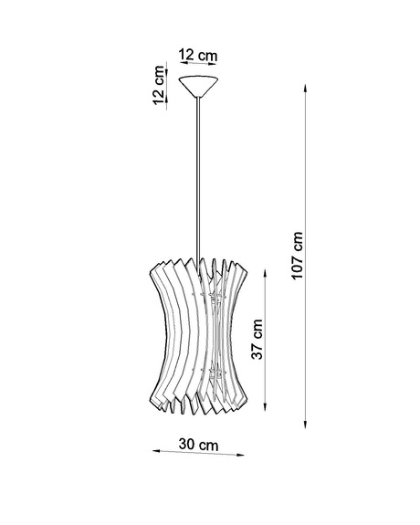 ORIANA lampă suspendată lemn natural + 1x bec LED E27 4000K rece 7,5W 650lm