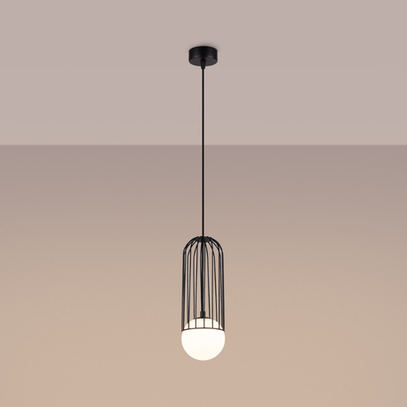 Lampă suspendată BRINA 1 negru + 1x bec LED G9 3000K Warm 4.5W 450lm