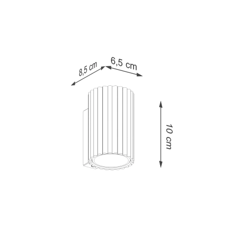 Lampă de perete KARBON 10 taupe