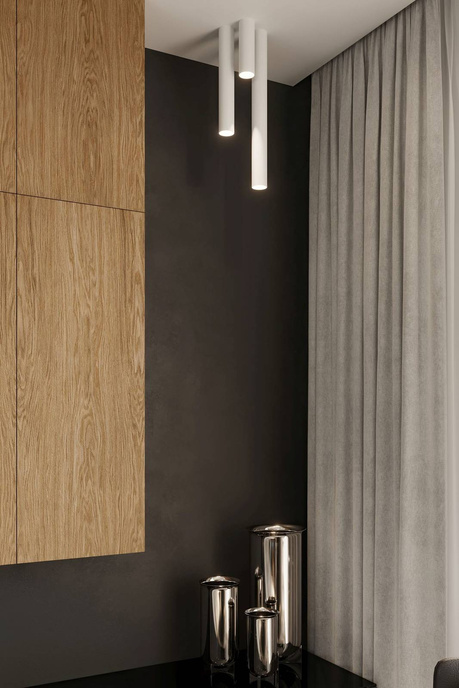 Plafonieră LAGOS 30 alb + 1x bec LED GU-10 3000K cald 7W 620lm