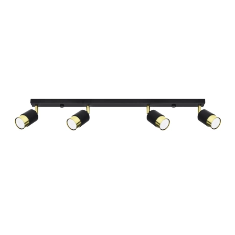Plafonieră NERO 4 negru/golden