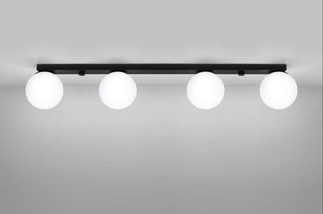 Plafonieră YOLI 4 negru + 4x bec LED G9 3000K Warm 4.5W 450lm