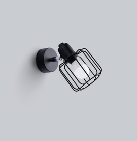 Lampă de perete BELUCI 1 negru + 1x bec LED E14 3000K Warm 7.5W 620lm