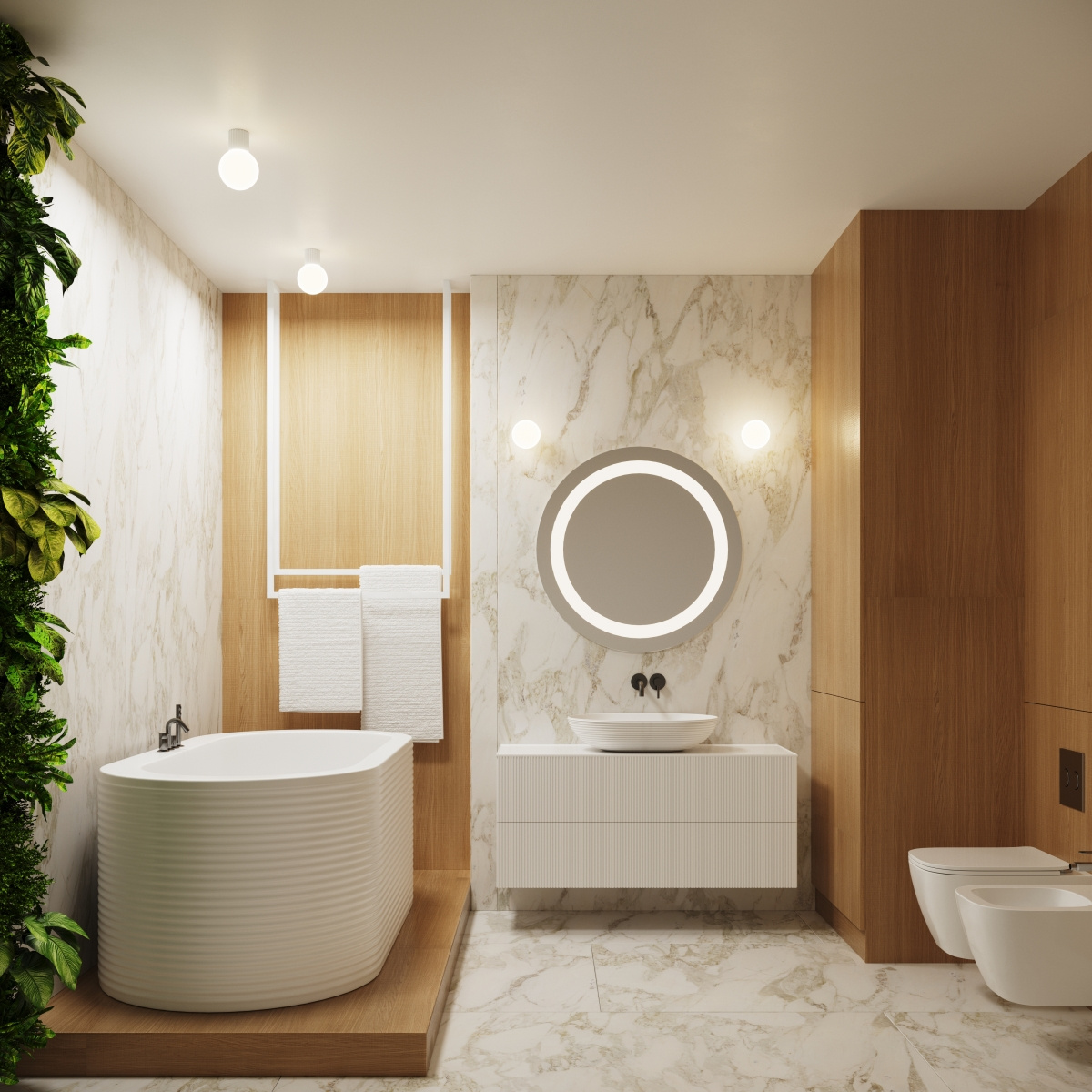 Aplica de perete HALO alba IP44