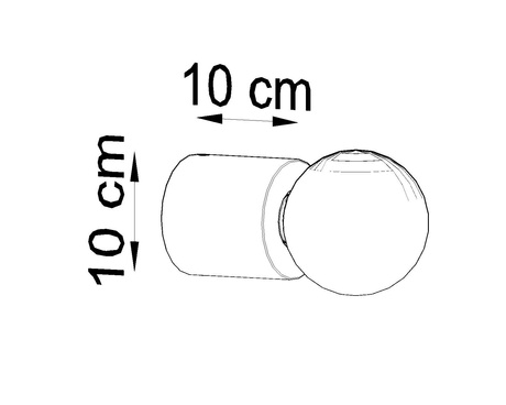 SALGADO lampă de perete din beton + 1x bec LED E27 4000K rece 7.5W 650lm