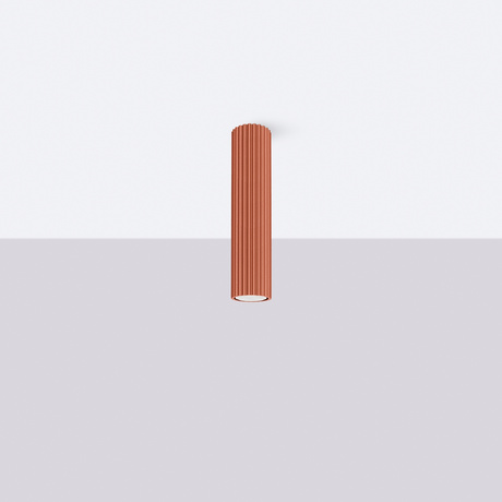 Plafonieră KARBON 30 roșu ocru