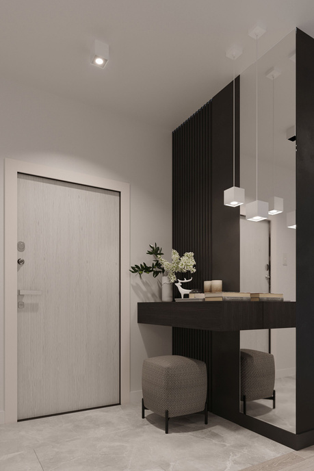 Lampă suspendată QUAD 1 alb + 1x bec LED GU-10 3000K cald 7W 620lm