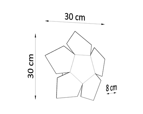 PENTA lampă de perete negru + 2x bec LED G9 3000K cald 4.5W 510lm