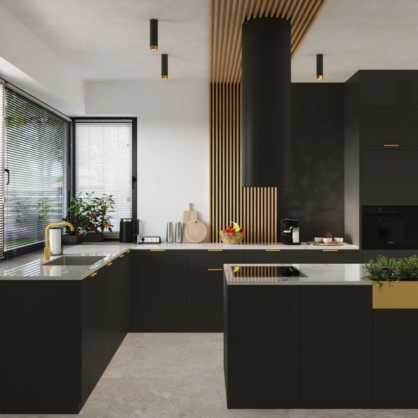 Plafonieră NERO 12,5 negru/gold