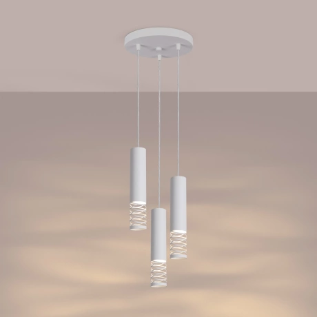 Lampă suspendată LAMI 3P alb