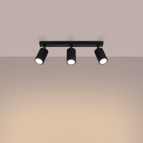 Plafonieră KARBON 3L negru