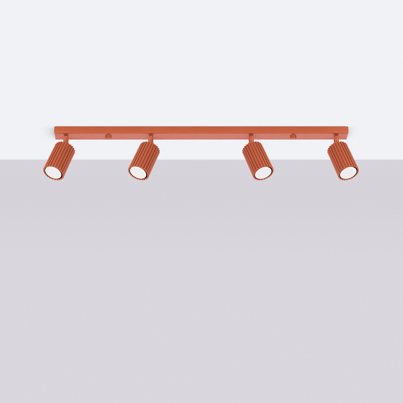 Plafonieră KARBON 4L roșu ocru