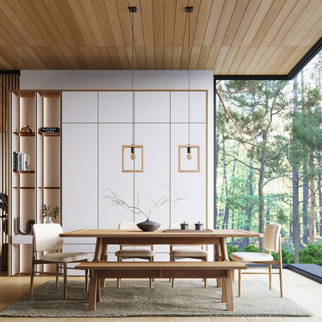 ARIES lampă suspendată din lemn natural + 1x bec LED E27 3000K 7W 760lm