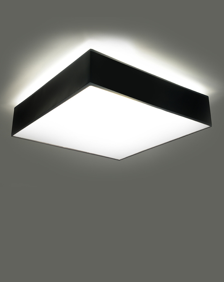 Plafonieră HORUS 25 BLACK + 1x bec LED E27 3000K Warm 7.5W 620lm