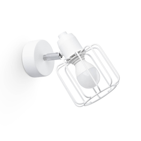 BELUCI 1 lampă de perete alb + 1x bec LED E14 4000K rece 7,5W 680lm