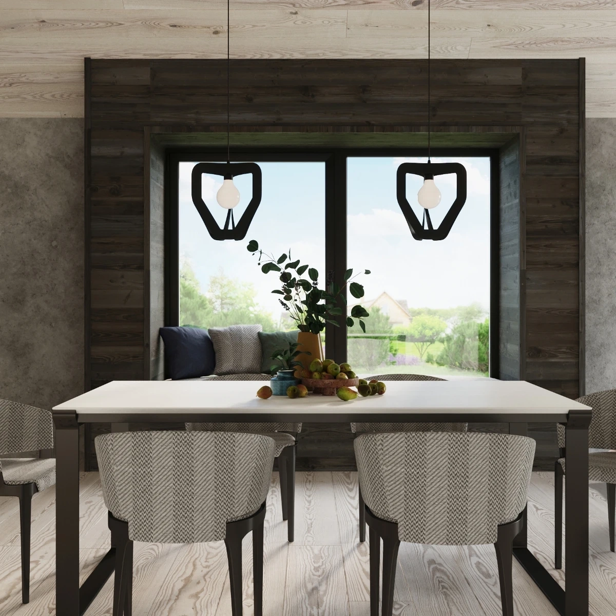 Lampă suspendată TRES negru