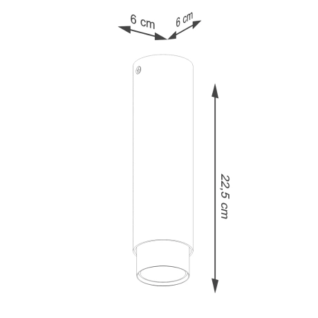 Plafonieră NERO 22,5 negru/gold