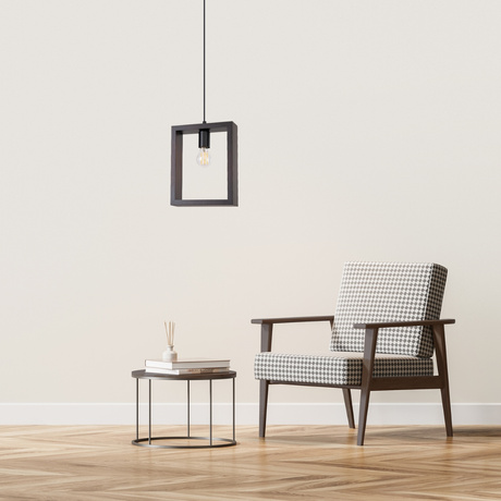 ARIES wenge lampă suspendată + 1x bec LED E27 3000K 7W 760lm