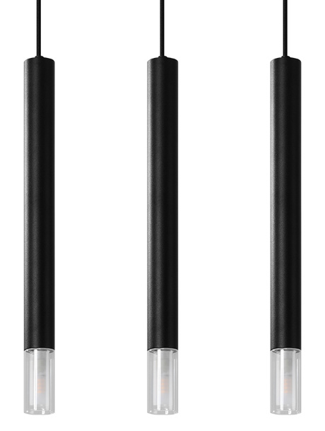 WEZYR 3 lampă suspendată negru + 3x bec LED G9 3000K Warm 4,5W 510lm