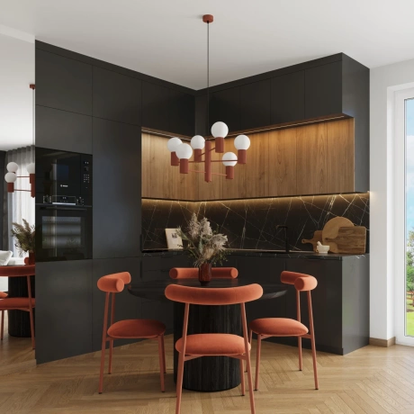 Candelabru HALO 6 roșu ochra