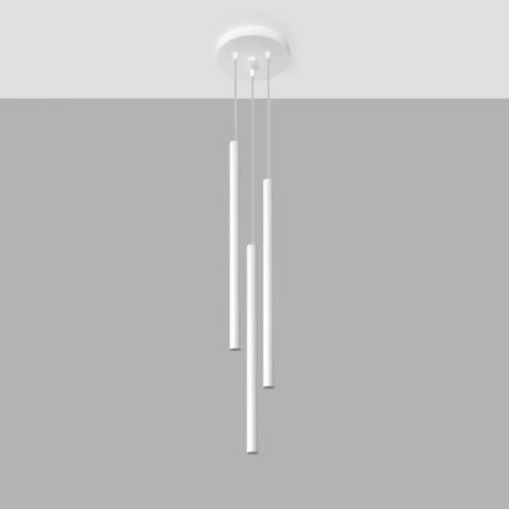 Lampă suspendată PASTELO 3P alb