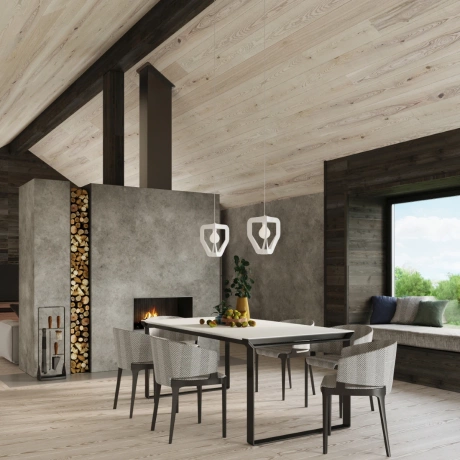 Lampă suspendată TRES alb