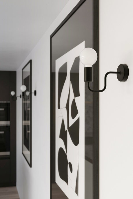 Candelabru VECTOR 6 negru + 6x bec LED E27 4000K rece 7.5W 650lm