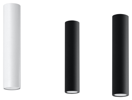 Plafonieră LAGOS 30 negru + 1x bec LED GU-10 3000K cald 7W 620lm