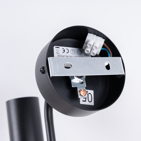 VECTOR lampă de perete negru + 1X bec LED E27 3000K 7W 760lm