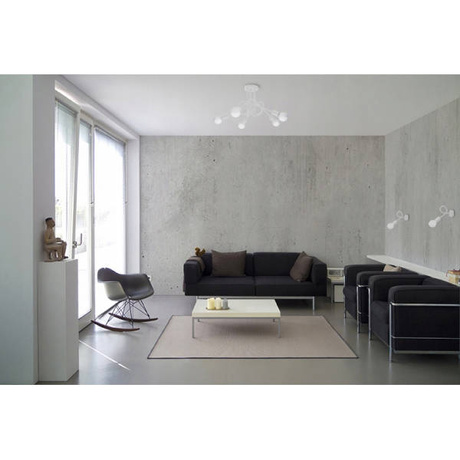 Lampă de perete SUPEŁ alb + 1x bec LED E27 3000K cald 7,5W 620lm