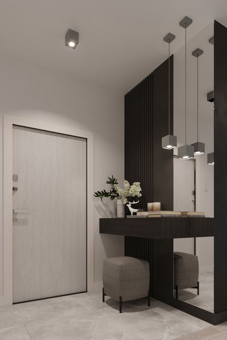 Plafonieră QUAD 1 gri + 1x bec LED GU-10 3000K cald 7W 620lm