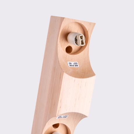 Plafonieră BULBO 2 lemn natural