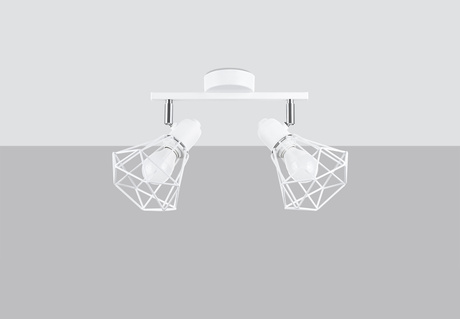 Plafonieră ARTEMIS 2 alb + 2x bec LED E14 4000K rece 7.5W 680lm