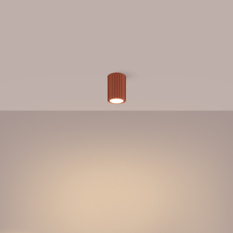 Plafonieră KARBON 10 roșu ocru