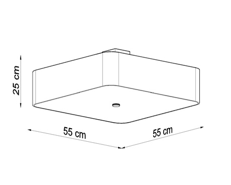 Plafonieră LOKKO 55 negru + 5x bec LED E27 3000K Warm 7.5W 620lm
