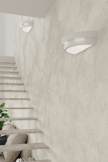 Aplică ceramică HELIOS alb + 1x bec LED E27 3000K cald 7.5W 620lm