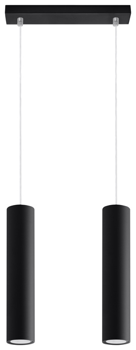 LAGOS 2 lampă suspendată negru + 2x GU-10 LED bec 4000K rece 7W 630lm