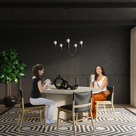 Candelabru PICCOLO 5 + 5x Bec LED E27 4000K Rece 7.5W 650lm