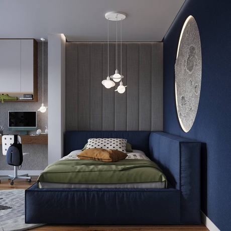 Lampă suspendată HYPERION 3P alb + 3x bec LED G9 4000K rece 4,5W 460lm