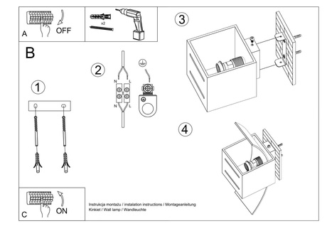LORETO lampă de perete negru + 1x bec LED G9 3000K cald 4.5W 510lm
