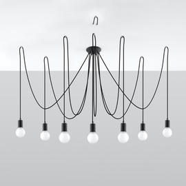 Candelabru EDISON 7 negru