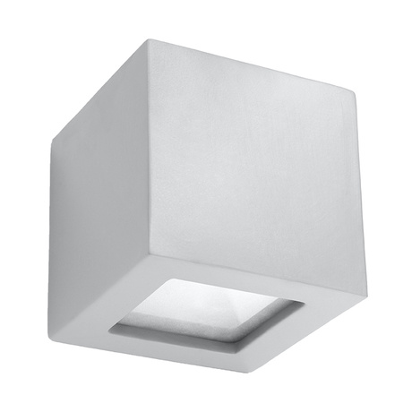 Aplică ceramică LEO gri + 1x bec LED E27 3000K Warm 7.5W 620lm