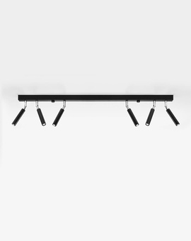 Plafonieră EYETECH 6 negru + 6x bec LED G9 3000K Warm 4.5W 510lm